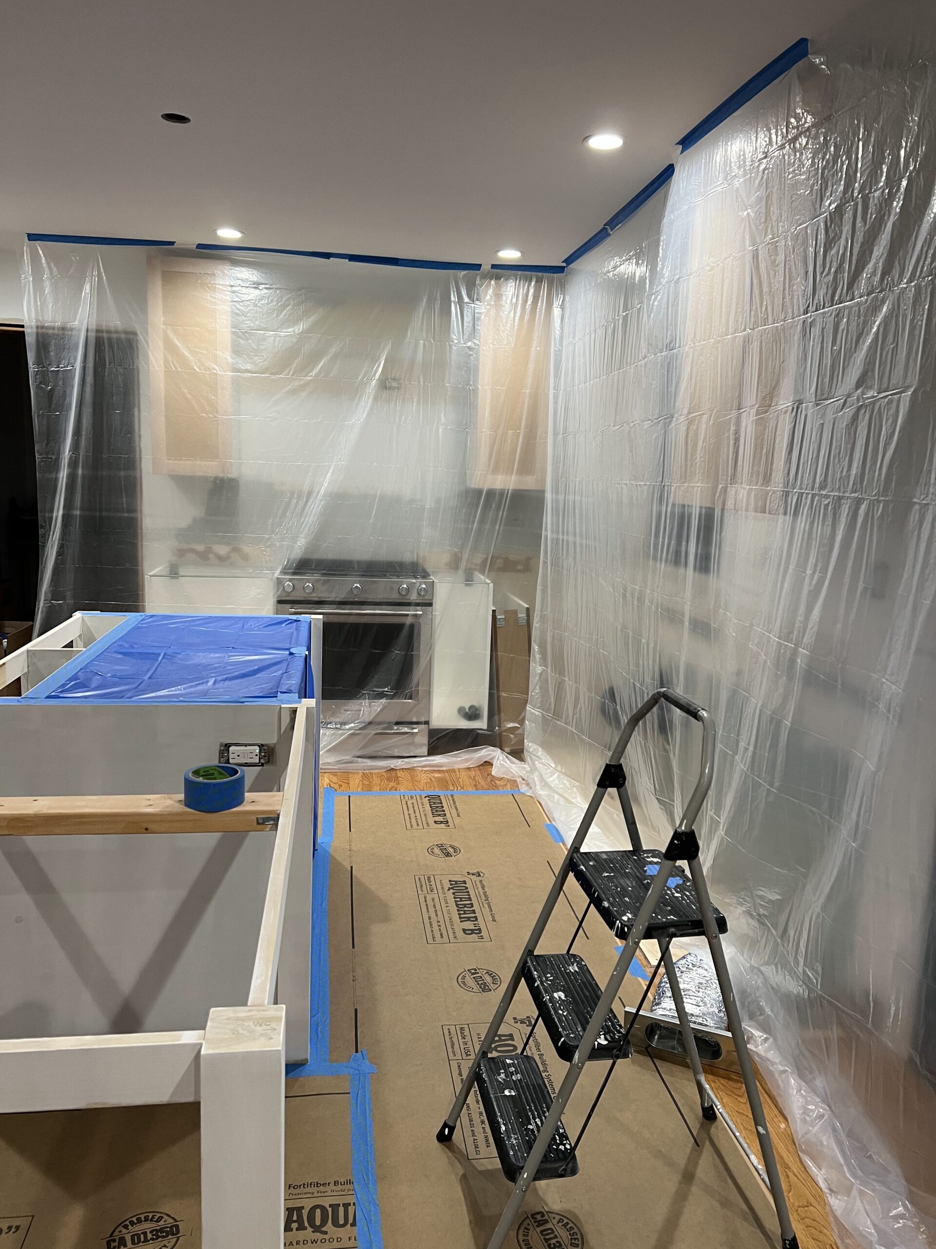 Paint sprayer masking prep