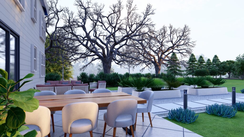 dining area on new patio