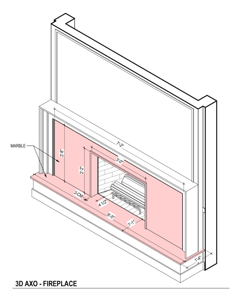 fireplace drawing