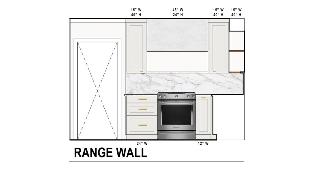 range wall cabinet sizes