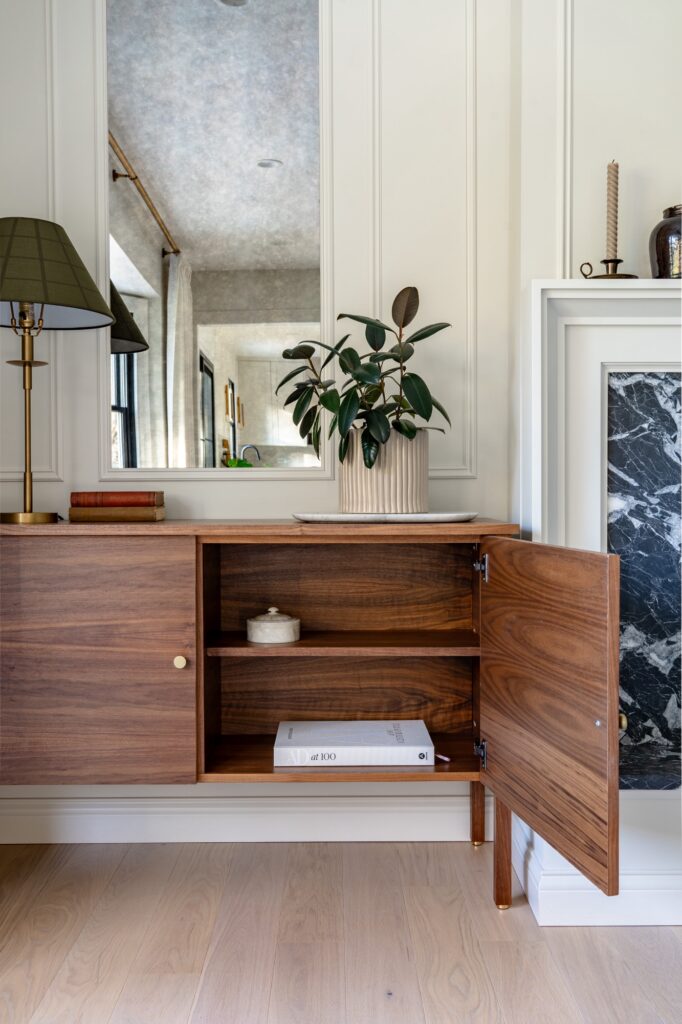 Walnut Cabinets - DIY walnut storage cabinets