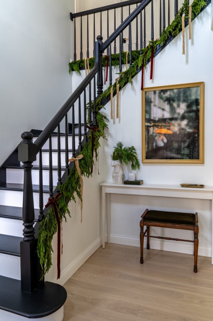 christmas decor stair