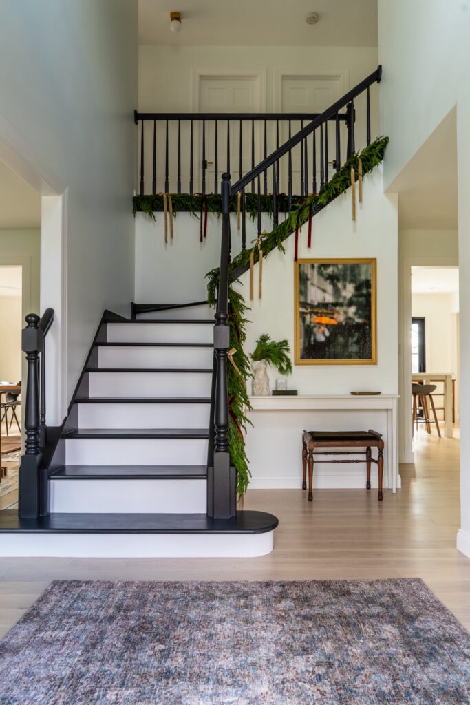 holiday stair decor